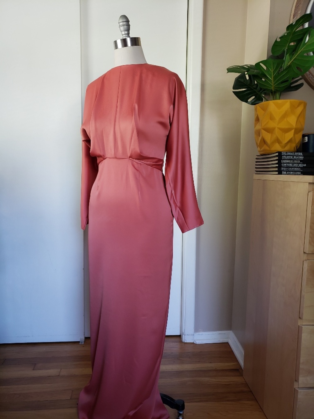Satin Batwing Formal Dress Size 6 NEW